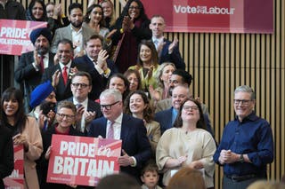 Starmer at the launch of Labour's local election campaign in Wolverhampton